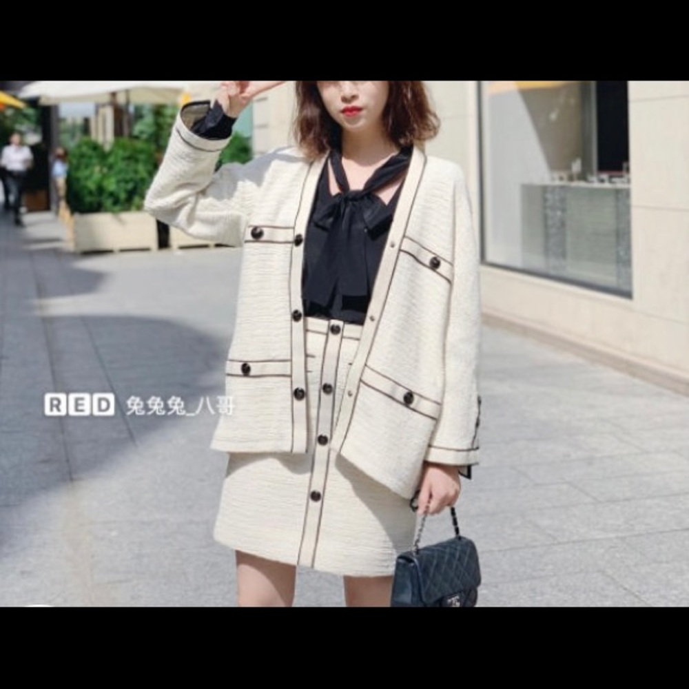 Maje cardigan and skirt set ☕️ 🫖